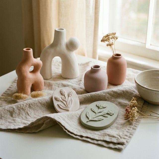 Peças de Gesso em toalha