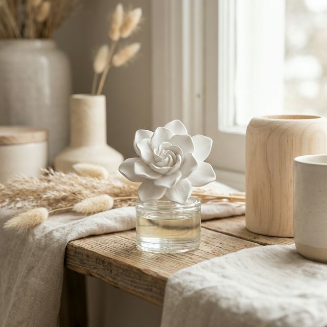 Difusor flor de gesso