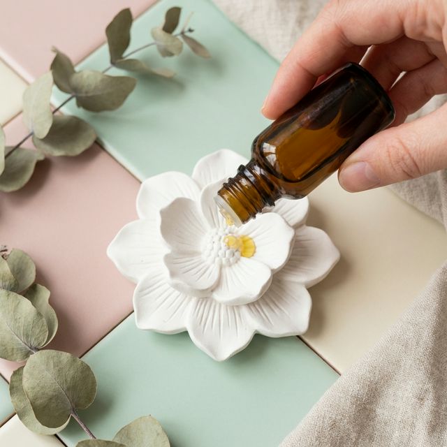 Essência de flor no gesso